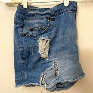 Ripped Jean Shorts